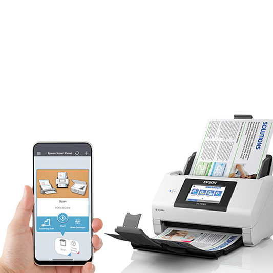 Epson DS-790WN EPIL Wireless Network Document Scanner – High-Speed Duplex Sheet-Fed Scanner with Touchscreen Wi-Fi | Ethernet | USB 3.0 | OCR & Business Document Management