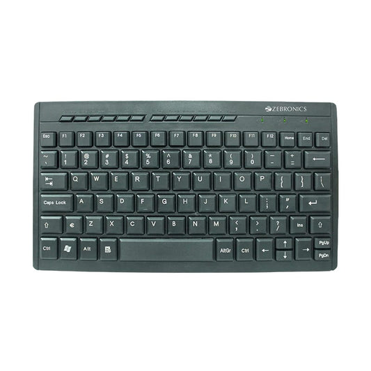 Zebronics ZEB-K04 Mini Multimedia USB Wired Keyboard| Black | USB mini multimedia keyboard| 1 year warranty