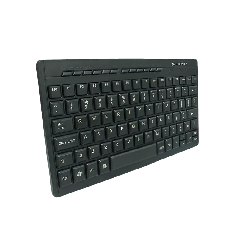 Zebronics ZEB-K04 Mini Multimedia USB Wired Keyboard| Black | USB mini multimedia keyboard| 1 year warranty
