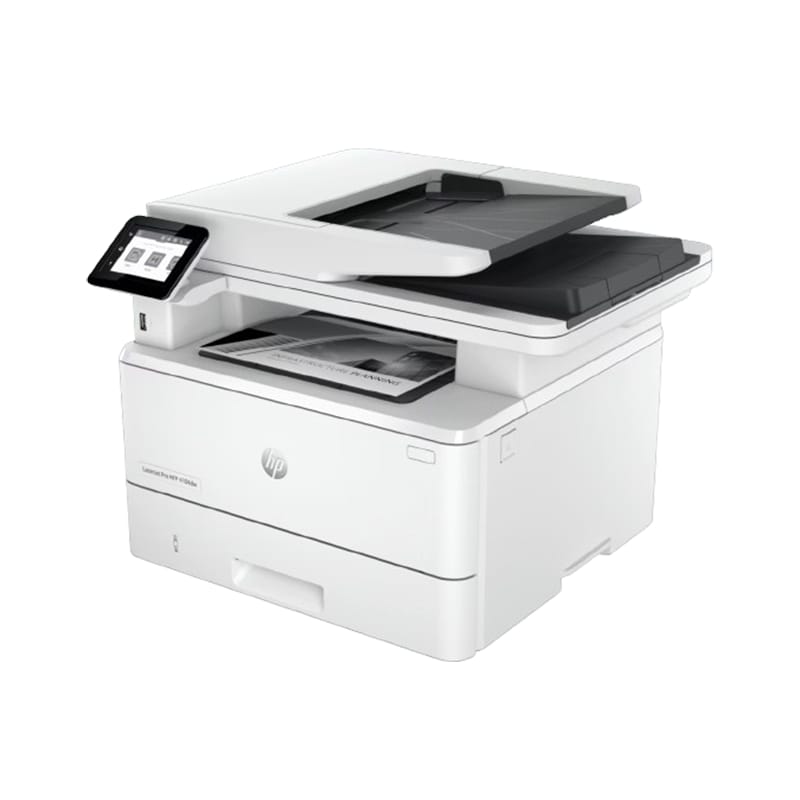 HP LaserJet Pro MFP 4104dw Printer| White| Print, copy, scan| Wi-Fi, Ethernet, and USB| Monochrome printer| 1 yaer warranty