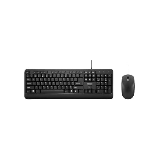 Lenovo KB 160 wired keyboard mouse combo |BLACK|USB 2.0| LED optical sensor|3 Years warranty