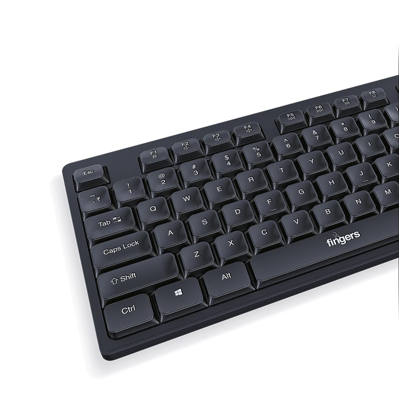FINGERS ButterClicks Wired Keyboard| Black| Multi-device Keyboard|3 years warranty