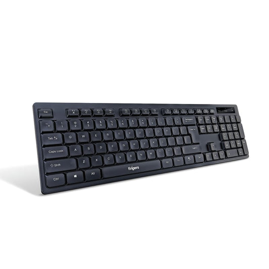 Fingers AeroClicks Combo Wireless Keyboard and Mouse Set| Black| Multi-device Keyboard| 3 years warranty