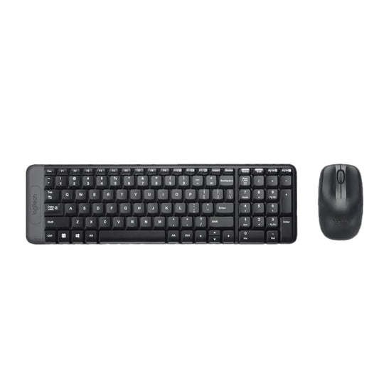 Logitech Wireless Keyboard & Mouse Combo MK220|BLACK|Laptop Keyboard| Uses 2 AAA batteries|3 Years Warranty