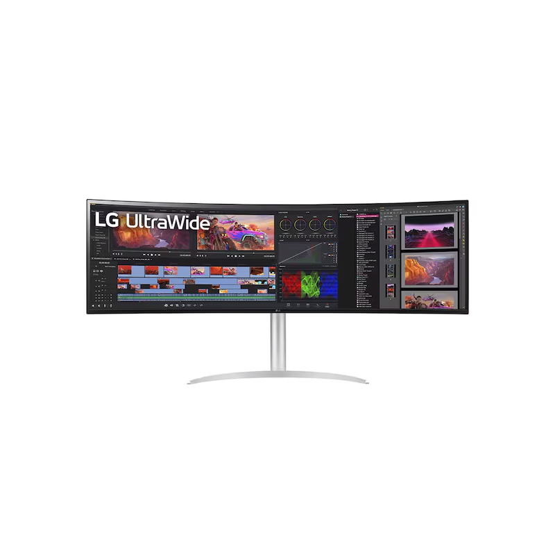 LG  49WQ95C-W 49" Inch Ultrawide™ Dual QHD Nano 144Hz IPS™ Curved Monitor (5120x1440) | Expanded Workstation| VESA DisplayHDR™ 400| USB Type-C™| Dual Controller| NVIDIA® G-SYNC®| AMD FreeSync™ Premium Pro