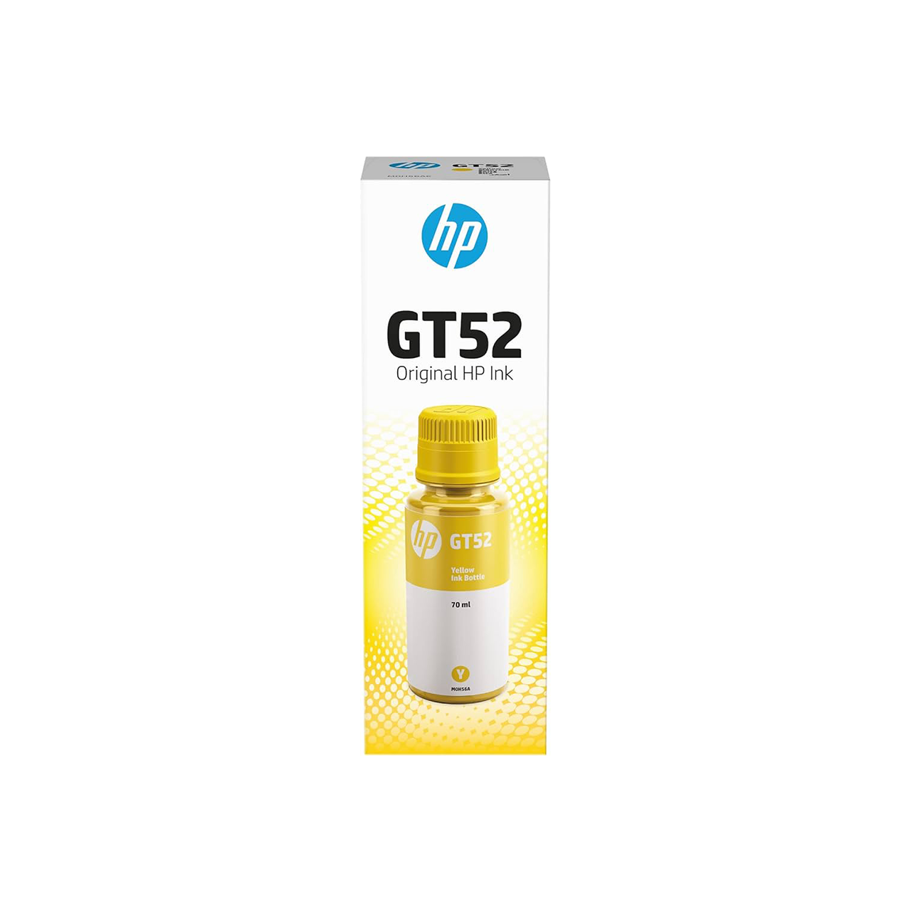 HP GT52 Original Ink Bottle (Yellow, 70ml) | Bright| Fade-Resistant & Smudge-Free Printing | Easy Spill-Free Refill | High Page Yield for HP Smart Tank Printers | Perfect for Home & Office