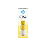 HP GT52 Original Ink Bottle (Yellow, 70ml) | Bright| Fade-Resistant & Smudge-Free Printing | Easy Spill-Free Refill | High Page Yield for HP Smart Tank Printers | Perfect for Home & Office