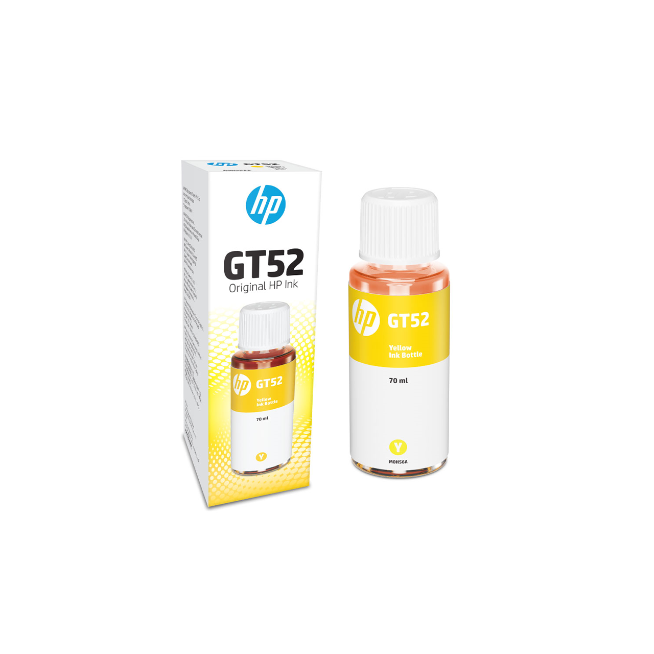 HP GT52 Original Ink Bottle (Yellow, 70ml) | Bright| Fade-Resistant & Smudge-Free Printing | Easy Spill-Free Refill | High Page Yield for HP Smart Tank Printers | Perfect for Home & Office