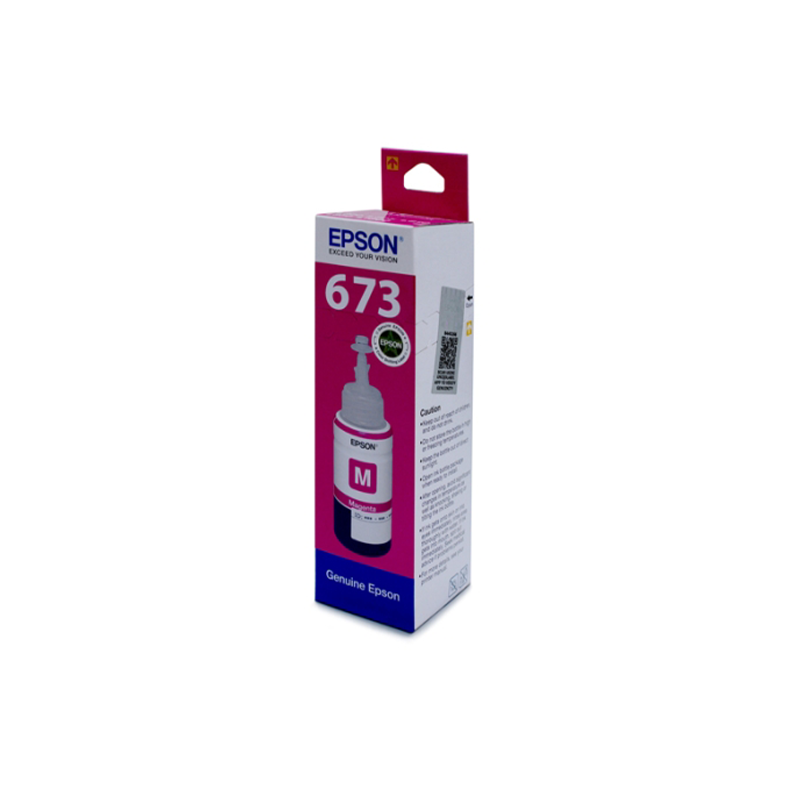 Epson T6733 Original Ink Bottle 673|70ml| High-Yield Magenta for Eco Tank Printers| Compatible for Epson printers