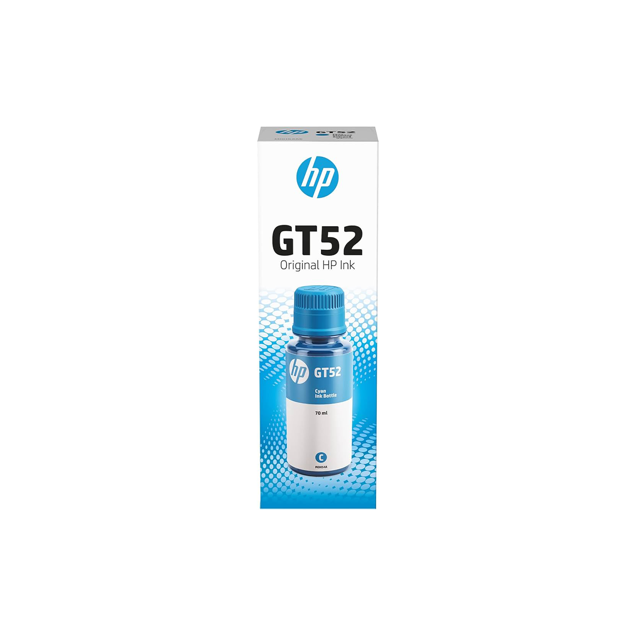 HP GT52 Original Ink Bottle (Cyan, 70ml) | Vibrant| Smudge-Free & Fade-Resistant Color Printing | Easy Spill-Free Refill | High Page Yield for HP Smart Tank Printers | Ideal for Home & Office
