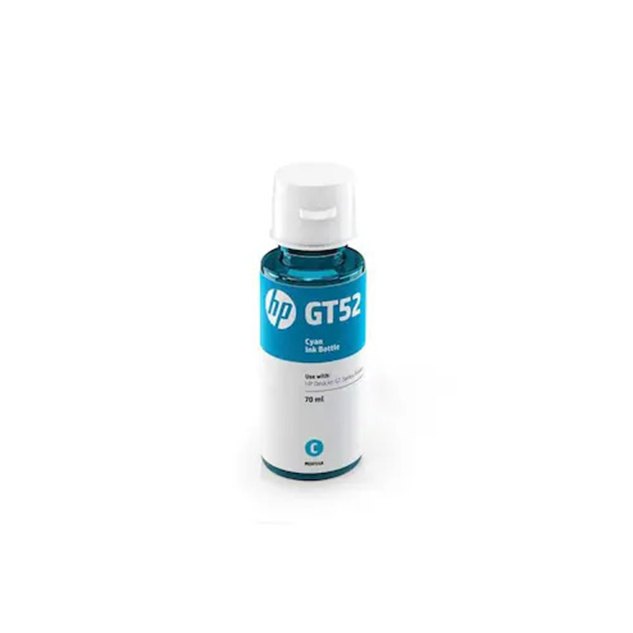 HP GT52 Original Ink Bottle (Cyan, 70ml) | Vibrant| Smudge-Free & Fade-Resistant Color Printing | Easy Spill-Free Refill | High Page Yield for HP Smart Tank Printers | Ideal for Home & Office