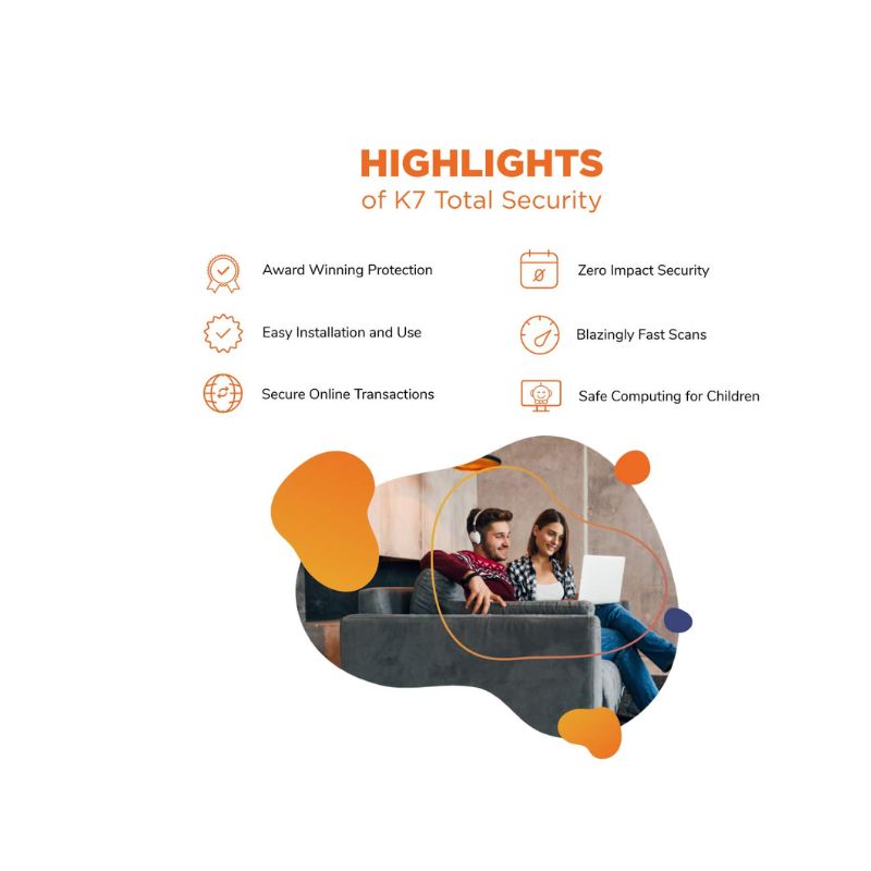 K7 Total Security | 1 User 1 Year | Antivirus Internet Security | Real-Time Protection | Firewall Ransomware Protection | USB & Email Security | Windows Compatible