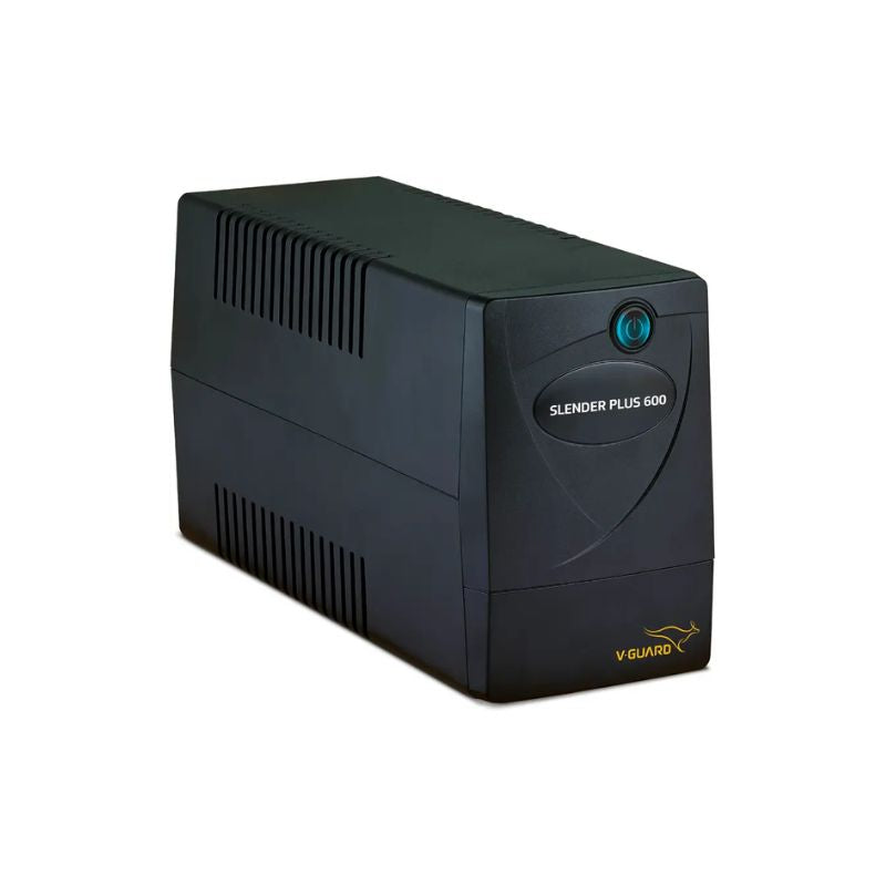 V-Guard Slender Plus 600 | 600VA Home UPS | Desktop & Monitor Backup | Line-Interactive UPS | Short-Circuit Overload Protection
