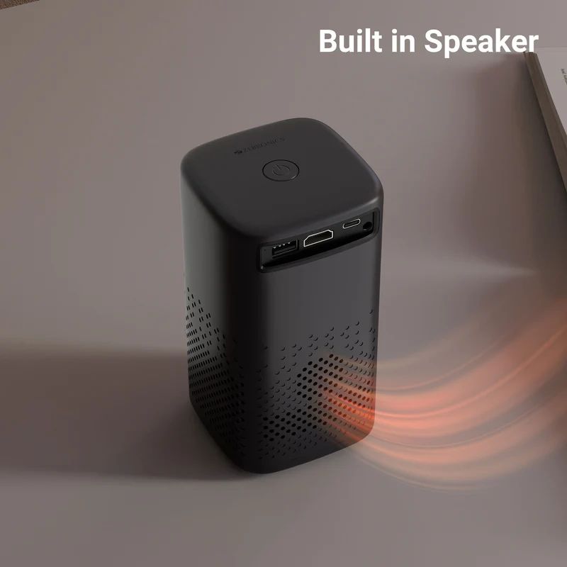 Zebronics Pixaplay 74B Smart LED Projector | High-Resolution Portable Home Theater Projector with Built-in Speakers | Compact, Wireless Connectivity | Ideal for Movies, Gaming & Presentations (JLP