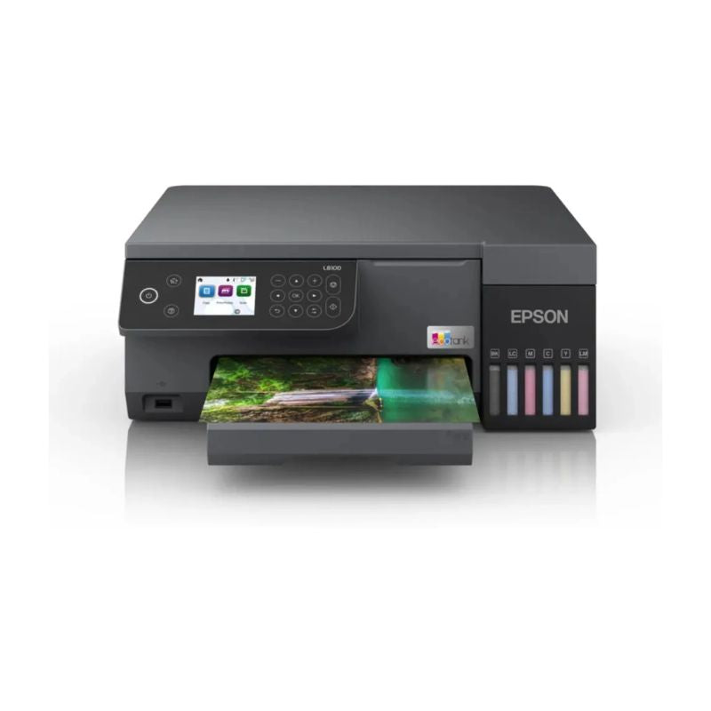 Epson EcoTank L8100 Multifunction A4 Ink Tank Photo Printer | 6‑Colour Micro Piezo Dye Ink System | High‑Resolution Borderless Printing | Wi‑Fi, Wi‑Fi Direct & USB Connectivity | Photo, Document & ID Card Printing | Epson Smart Panel & Epson Connect