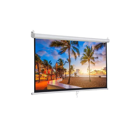 Sheikh kart Insta lock Projection Screen 8×6 ft – Manual Pull-Down, Wall/Ceiling Mount, 4:3 Aspect Ratio