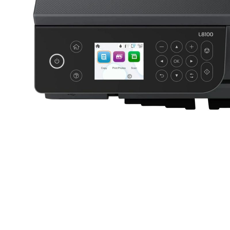 Epson EcoTank L8100 Multifunction A4 Ink Tank Photo Printer | 6‑Colour Micro Piezo Dye Ink System | High‑Resolution Borderless Printing | Wi‑Fi, Wi‑Fi Direct & USB Connectivity | Photo, Document & ID Card Printing | Epson Smart Panel & Epson Connect