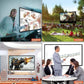MOIZ IMPRINT  t8×6 ft Tripod Projector Screen – Portable Matte White 4:3 Projection Screen for Home, Office & Outdoor Use”