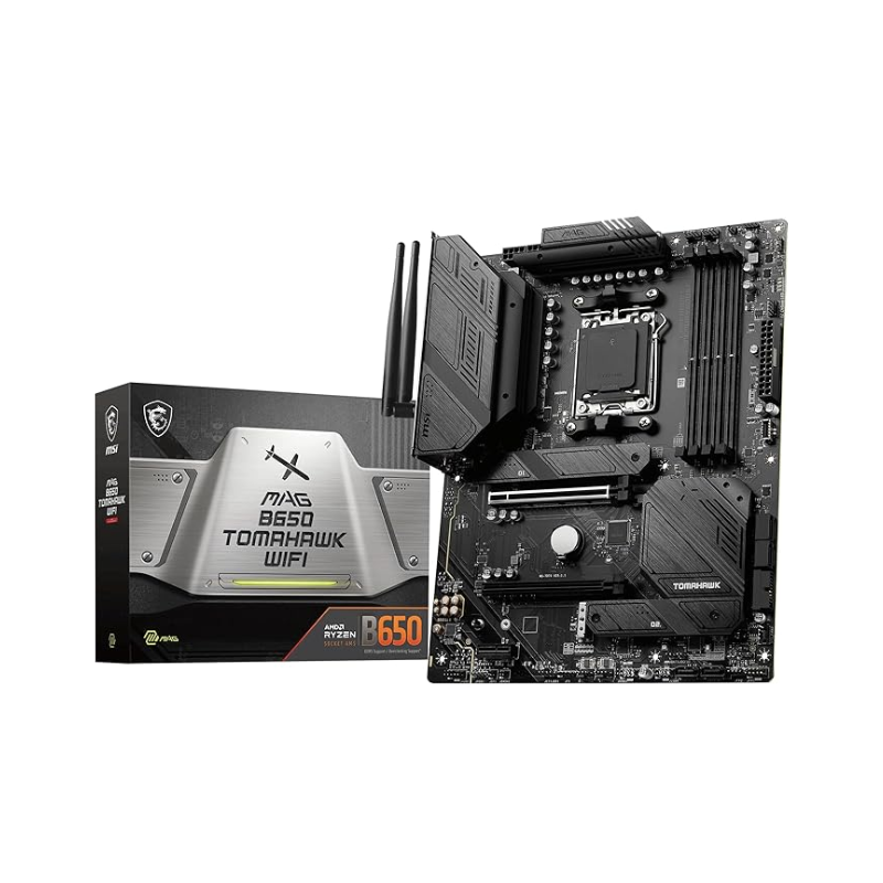 MSI MAG B650 Tomahawk WiFi Motherboard | AMD AM5 Socket | Supports Ryzen 7000, 8000 & 9000 Series | DDR5 RAM | Wi-Fi 6E & Bluetooth 5.3 | 3x M.2 Gen4 Slots | ATX