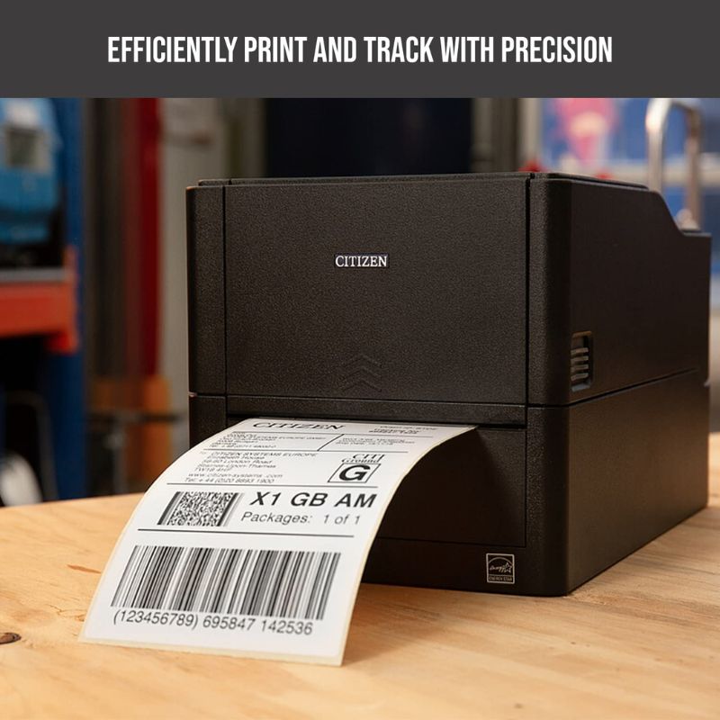 Citizen CL|E321 Desktop Barcode & Label Printer |203 DPI Thermal Transfer & Direct Thermal Printing with USB + LAN