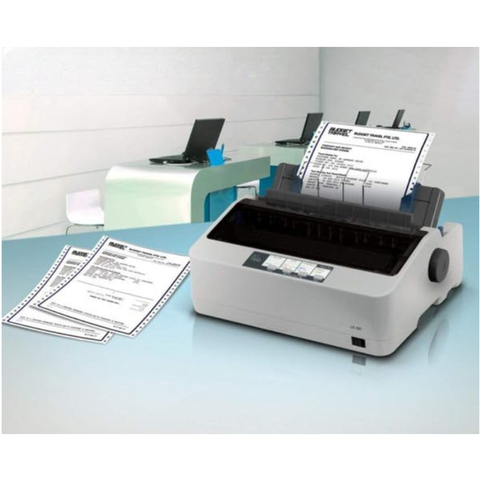 Epson LQ‑310 Dot Matrix Printer | 9‑Pin Narrow Carriage Impact Printing | High‑Speed 357 CPS at 12 CPI | USB, Serial & Parallel Connectivity | Reliable 10,000 Hours MTBF | Ideal for Invoices, Reports & Multi‑Part Forms