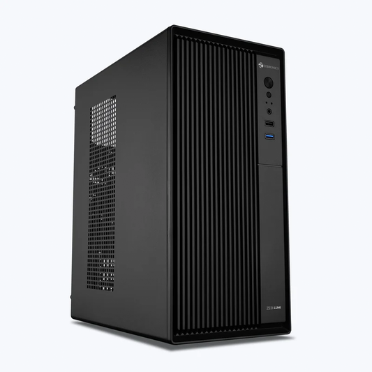 Zebronics Zeb Lumi Black Cabinet | Mid Tower ATX Cabinet | Tempered Glass Side Panel | USB 3.0 | High Airflow | Black