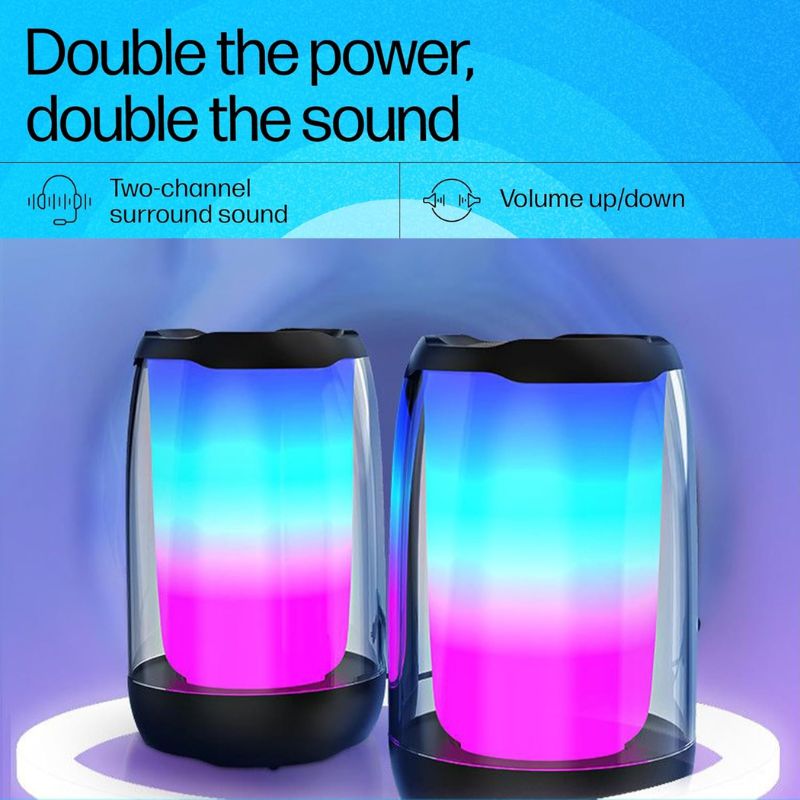 HP DHS-5100 Wired Speaker | USB Powered Multimedia Speaker System | Stereo Sound Desktop Speaker for PC Laptop TV Mobile | Compact Wired Speaker with Deep Bass and Volume Control for Home Office Gaming Entertainment