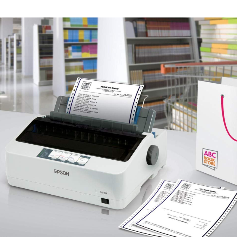 Epson LX‑1310 Dot Matrix Printer 24-Pin Impact Dot Matrix Printer | High-Speed 416 CPS Printing | USB, Serial & Parallel Connectivity | Built-in Barcode Support | Reliable 24/7 Business Printing