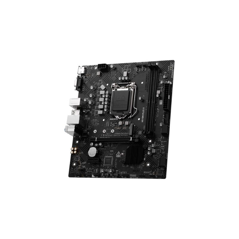 MSI PRO H510M PLUS Micro‑ATX Motherboard – Intel H510 Chipset, LGA 1200, Dual‑Channel DDR4 up to 64GB, M.2 + SATA Storage, PCIe x16, HDMI & VGA, Gigabit LAN & 7.1‑Ch Audio