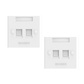 COMMSCOPE/AMP Dual Faceplate Wall Plate Cover – Durable Audio Video Connector Plate for Home or Studio Installations”
