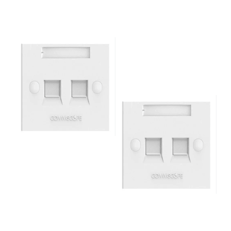 COMMSCOPE/AMP Dual Faceplate Wall Plate Cover – Durable Audio Video Connector Plate for Home or Studio Installations”