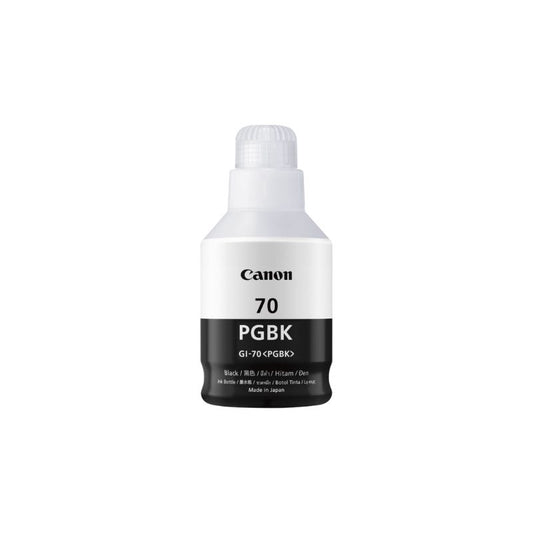 Canon GI-70 PGBK Pigment Black Ink Bottle |170 ml |Original High-Yield Ink for Canon PIXMA G Series Printers| Crisp Text| Deep Black Output| Long-Lasting Performance