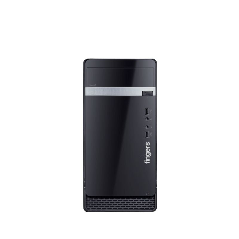 FINGERS Ascend C3 Micro-ATX PC Cabinet with Built-in SMPS – Compact Black Desktop Case with USB 3.0