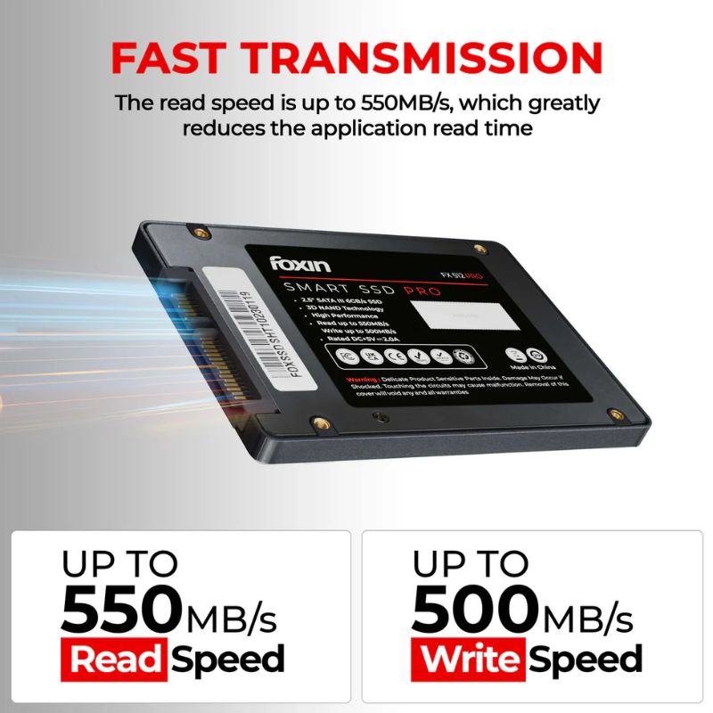 Foxin FX512 Pro 512GB Internal SSD – High-Speed SATA/NVMe Storage for PC & Laptop, Reliable Performance, 5-Year Warranty"