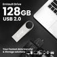 EVM ENVAULT 128GB USB 2.0 Pen drive High Capacity Portable Flash Drive Reliable Data Storage for Laptop PC Smart TV and Car Audio Durable Compact USB Stick