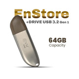 EVM ENSTORE+ 64GB USB 3.2 Pendrive High-Speed Portable Flash Drive Reliable 64GB USB Storage for Laptop PC Smart TV and Car Audio Compact Durable USB Stick