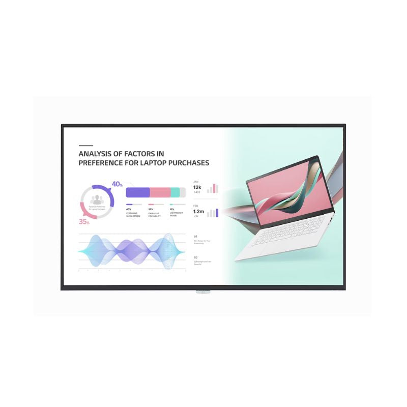 LG 43UH5J 43" 4K UHD Digital Signage Display | webOS Smart Platform | HDMI/DP/USB/LAN | Built-in Speakers