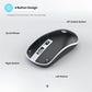 Portronics Toad 14 Wireless Optical Mouse (POR‑1478) | 2.4 GHz USB Nano Receiver | Adjustable Up to 1400 DPI | Ambidextrous Ergonomic Design | Long‑Life 30 Lakh+ Clicks | Plug‑and‑Play Wireless