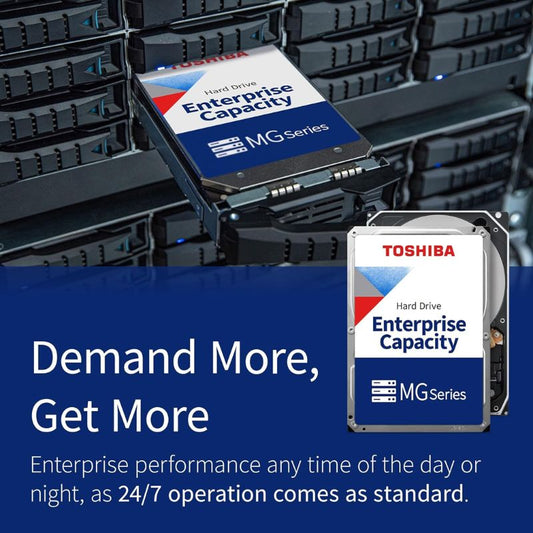 Toshiba 10 TB Internal Hard Drive – SATA/SAS Enterprise HDD for Desktop Use, 24/7 Continuous Operation, Stable Platter Technology, Persistent Write Cache & NCQ Support