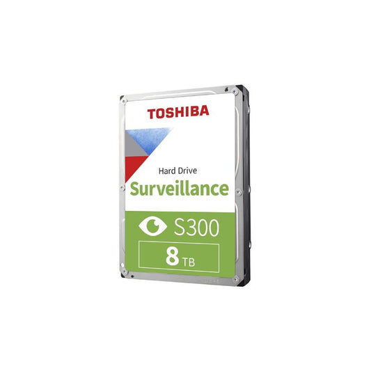 Toshiba S300 8 TB 3.5” Surveillance Internal Hard Drive – 24/7 Video Recording HDD for Security Systems, Supports 64 HD Cameras, 180TB/Year Workload, RV Sensors, 3-Year Warranty