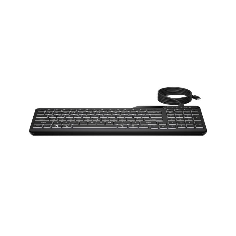 HP 400 USB Wired Keyboard | Noiseless Typing Experience | Sleek Modern Aesthetic for Desktop & Laptop1.5m Durable Cable | Wear-Resistant Keycaps | Adjustable Tilt Support | 1-Year HP Manufacturer Warranty