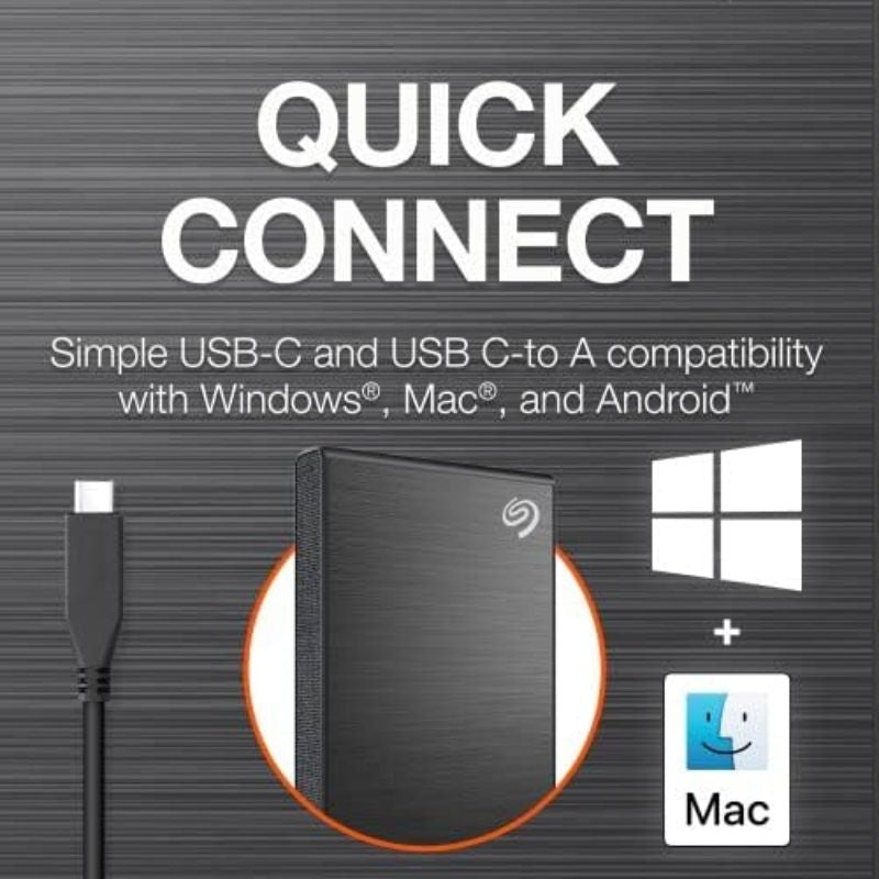 Seagate One Touch 5TB | Portable HDD | USB 3.2 Gen 1 | Password Security | Black | STKZ5000400