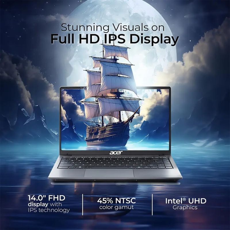 Acer Aspire 3 UN 345SI 006 A325-51 Laptop (i5 1235U/8GB/512GB SSD/15.6" FHD IPS LED/W11/Steel Gray)