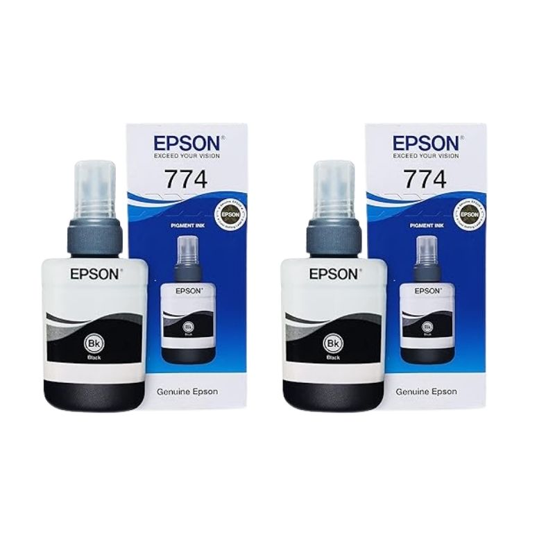 Epson C13T774198 T7741 Black Ink| 6000 pages yield| Pigment Ink| Compatible Epson M100, M200