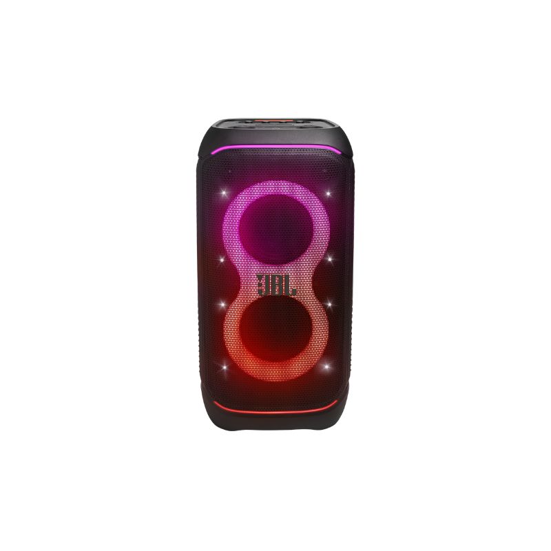 JBL High-Power Portable Party Box Speaker with 320W Peak  240W RMS  18-Hour Battery  Removable Battery  and Dynamic Sound for Indoor & Outdoor Events