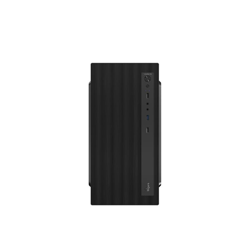 Fingers Turbo-Neo N2 Fashion PC Case | Supports Micro-ATX & Mini-ITX Motherboards | 4 PCI Expansion Slots | Up to 250mm GPU Support | Durable SPCC Chassis | Includes Power Supply & Power Cord | Professional Black Finish