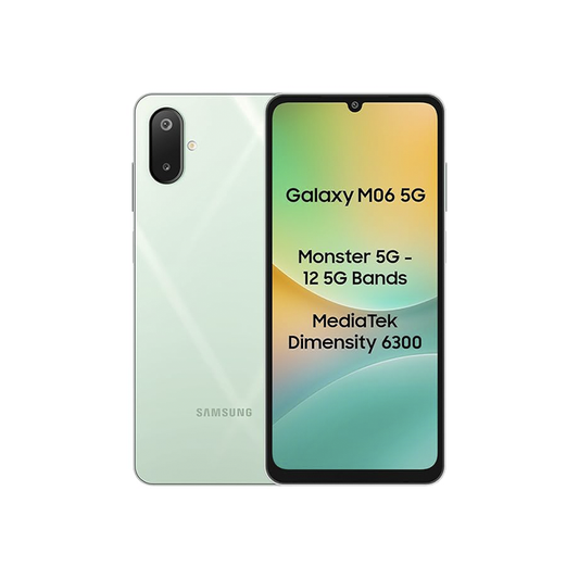 Samsung M06 5G – 4GB RAM, 64GB Storage, MediaTek Dimensity 6300, Android 15, 50MP Camera, 5000mAh Battery, 5G Ready