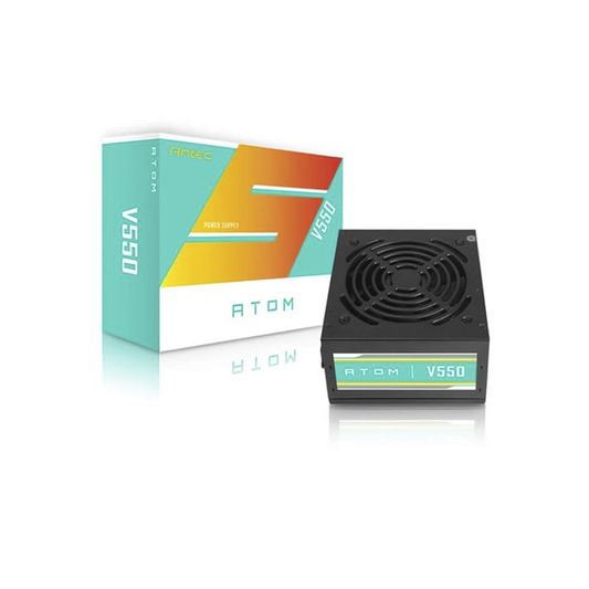 Antec Atom V550 550W Power Supply | 80 Plus Efficiency | Reliable and Stable Power Delivery | Compact & Durable Design | Ideal for Gaming and Desktop PCs