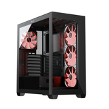 daWg W-X Series 520 Computer Case (Black) | Mid Tower PC Cabinet | Micro-ATX & Mini-ITX Compatible | Durable Metal Chassis | Home, Office & Gaming PC Build