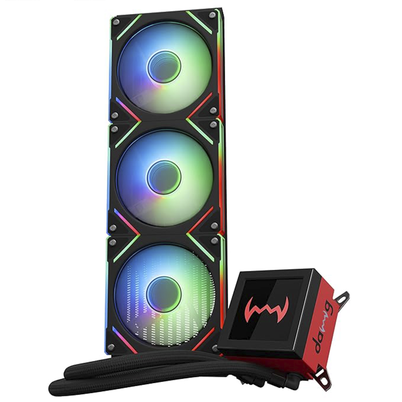 daWg W-L360AIO 360MM AIO Liquid CPU Cooler (Black) | Triple 120mm Fans | Intel & AMD Compatible | High-Performance Water Cooling for Gaming & Workstation PCs